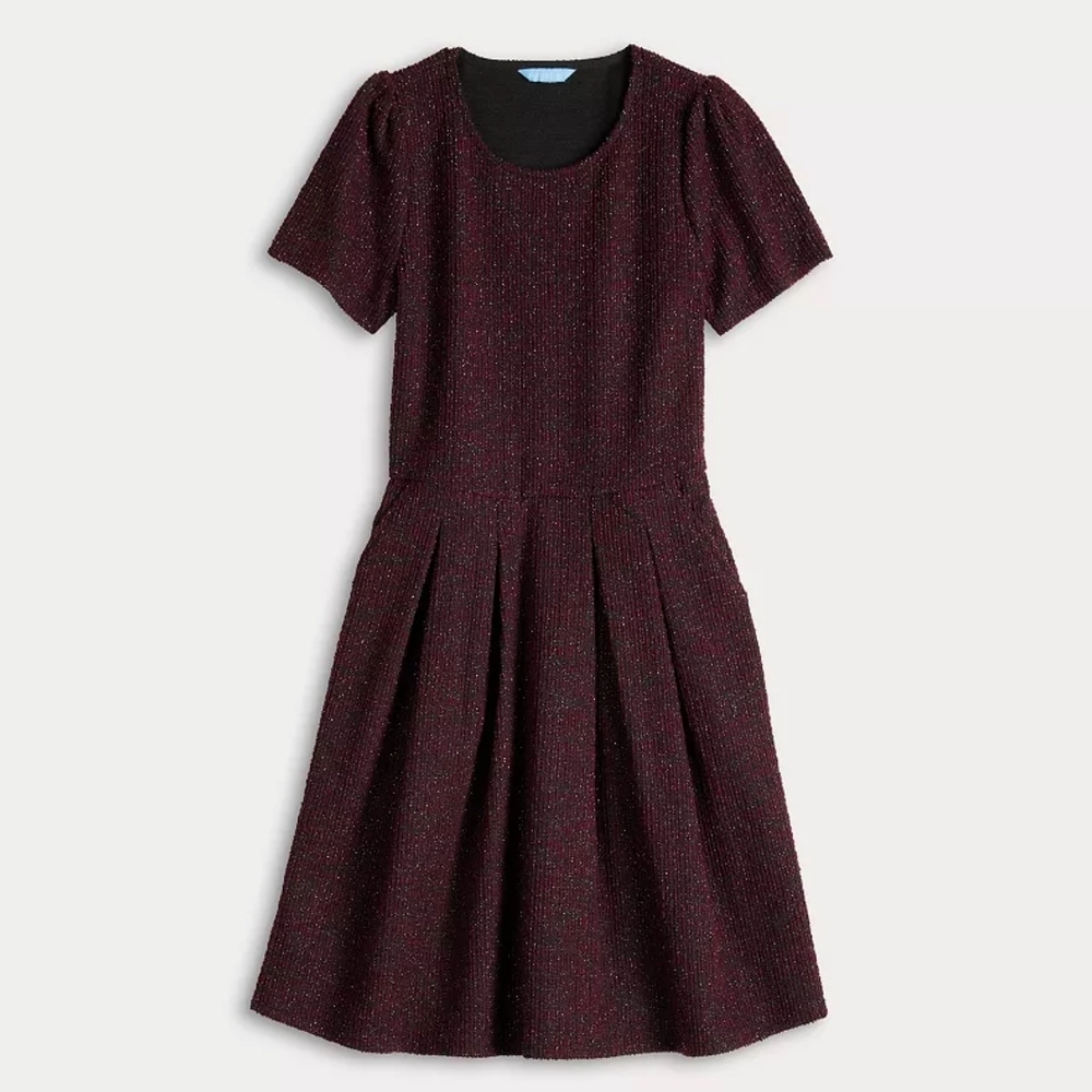 Draper James Short Sleeve Boucle Dress NWT